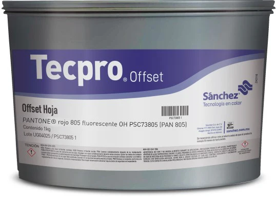 Tinta tono Pantone®fluore  1kg  Fluorescente Sanchez® [Kilo/Pieza] - Image 5