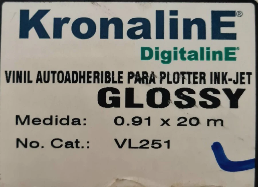 Vinil Rollo Leer Nota Inkjet Glossy N/2" .91×20m KronalinE® VL251 [Rollo] - Image 2